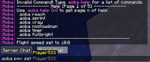 Commands Screenshot